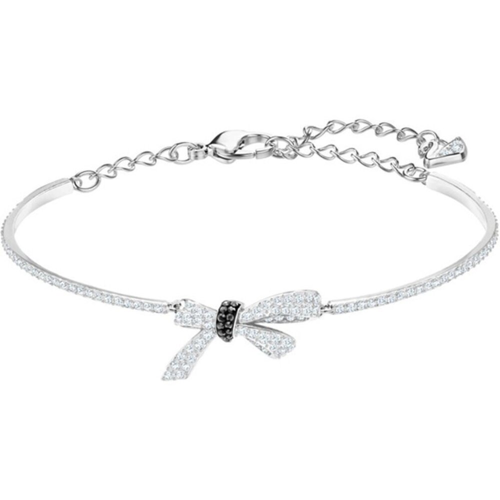 Swarovski Silver Black and White Bow Bracelet